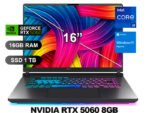 LAPTOP ASUS ROG STRIX G16 G615JMR-RV017W I9-14900HX/ SSD1TB/ 16GB/ RTX5060-8GB/ 16/W11H