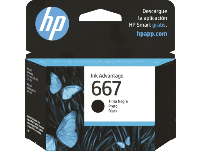 Cartucho de tinta HP Original Ink Advantage 667, negro