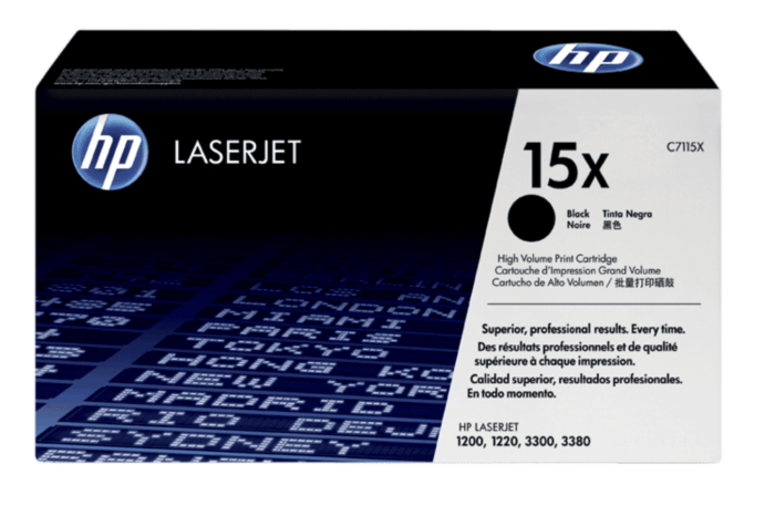Cartucho de Tóner HP 15X Negro Alto Rendimiento LaserJet Original