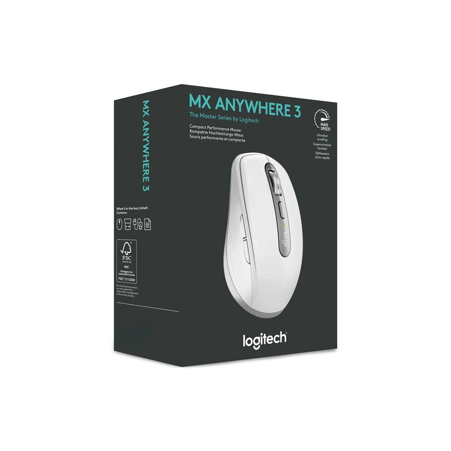 Mouse Logitech Mx Anynhere 3 Bluetooth Pale Grey