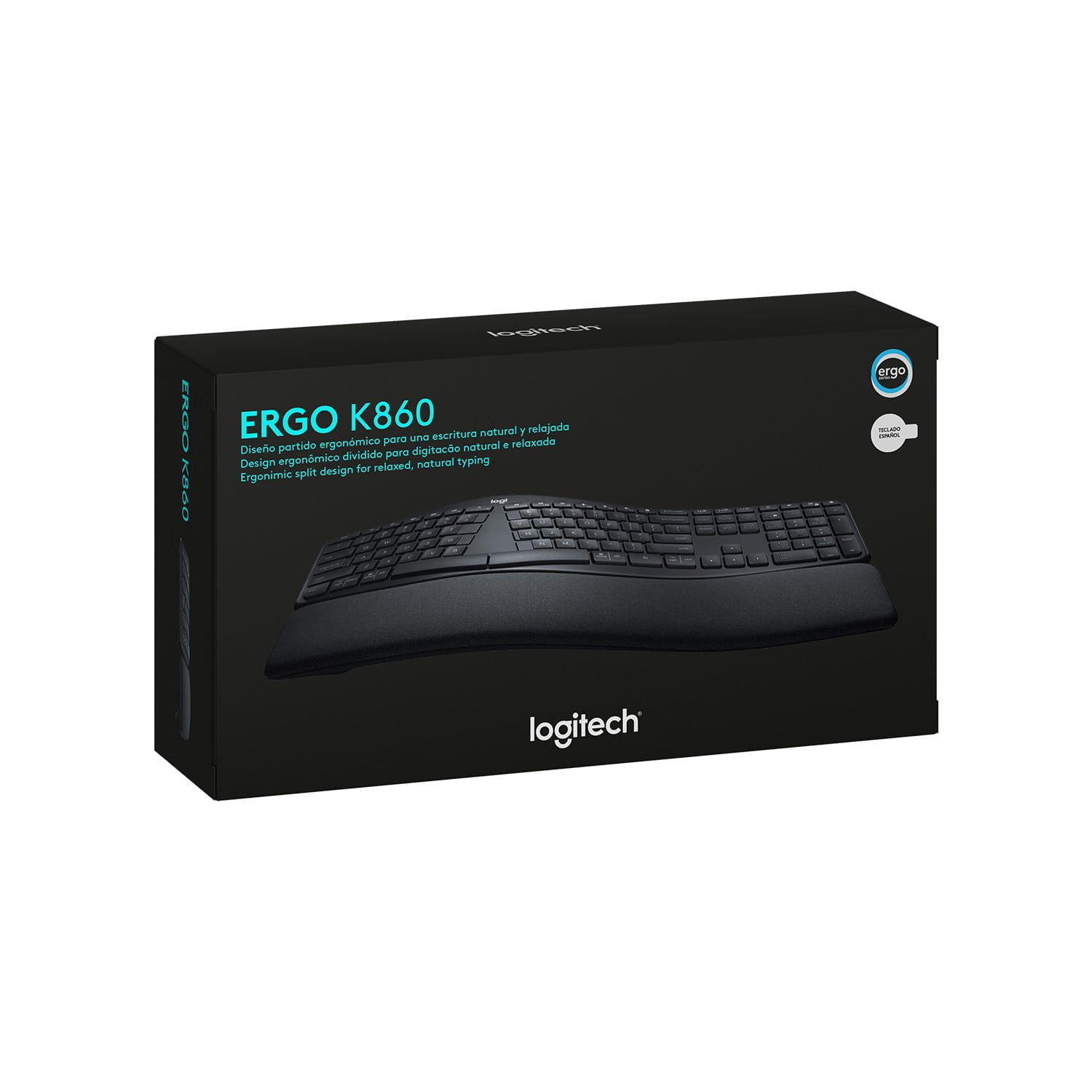 Teclado Logitech Ergo K860 Wireless/Bluetooth Sp Negro
