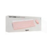 Teclado Logitech + Mouse Mk470 Wireless Slim Usb Rosa Teclado Logitech + Mouse Mk470 Wireless Slim Usb Rosa