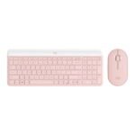 Teclado Logitech + Mouse Mk470 Wireless Slim Usb Rosa - Imagen 2