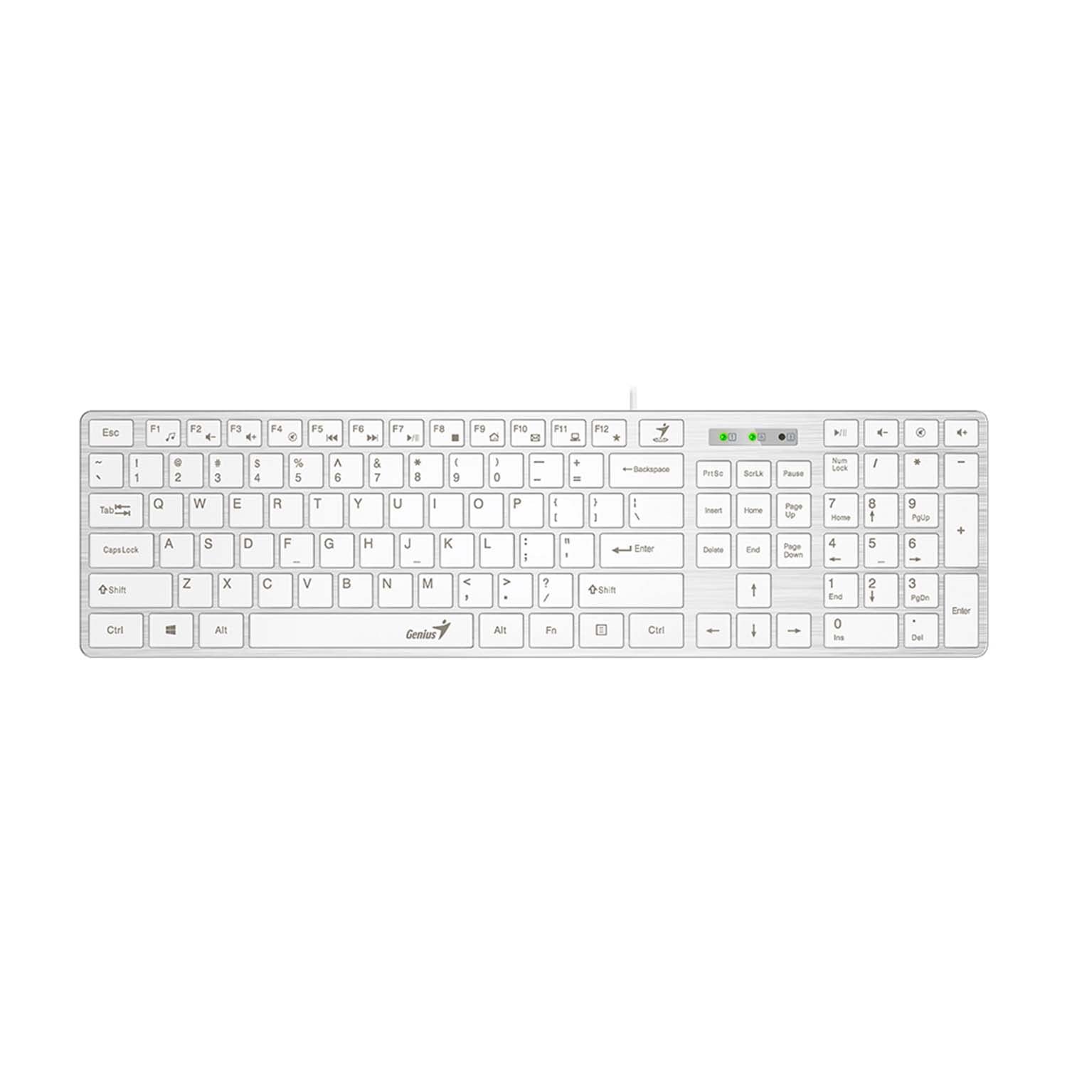 Teclado Genius Smarts Slimstar 126 Usb Multimedia Sp White