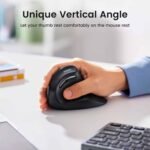 Mouse Ergonómico Vertical Ugreen Inalámbrico 4000DPI Negro Mu008 25444 - Imagen 2
