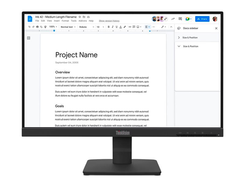 MONITOR LENOVO THINKVISION S22-4E FULL HD PS 21.5 100HZ/ HDMI/ VGA