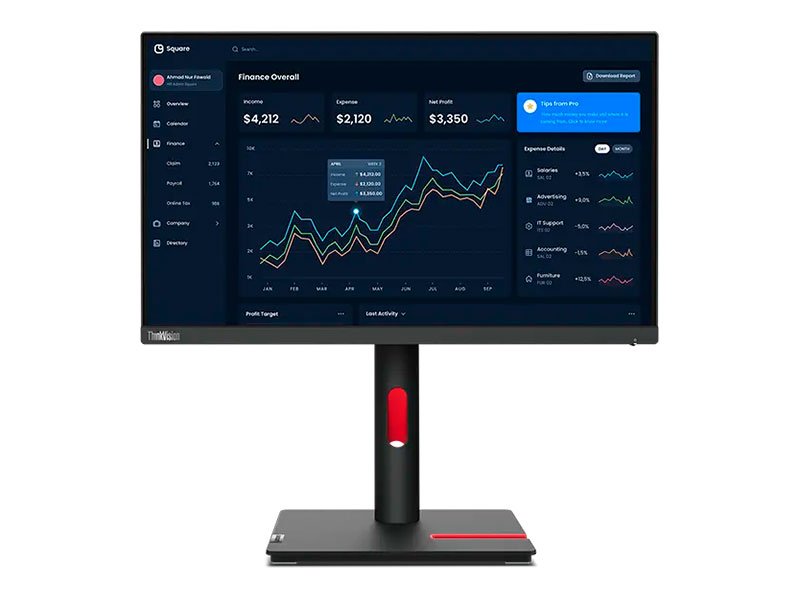 MONITOR LENOVO WLEDTHINK VISION T22I-30 IPS 21.5/ 60HZ/ 6MS/ HDMI/ DP/ VGA