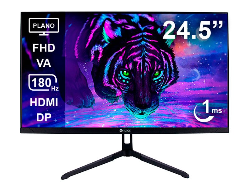 MONITOR TEROS GAMING TE-2475G/ FHD/ 180HZ/ 1MS/ HDMI/ DP/ AUDIO OUT/ 24.5”