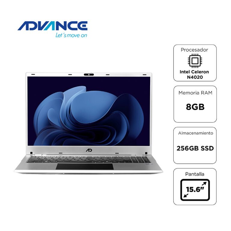 LAPTOP ADVANCE NV9854 CELERON N4020/ 8GB/ SSD256GB/ 15.6/ FREE